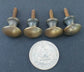 4 Solid Brass Barrister Bookcase 5/8" Round Knobs Handles Stacking Bookcase #K2