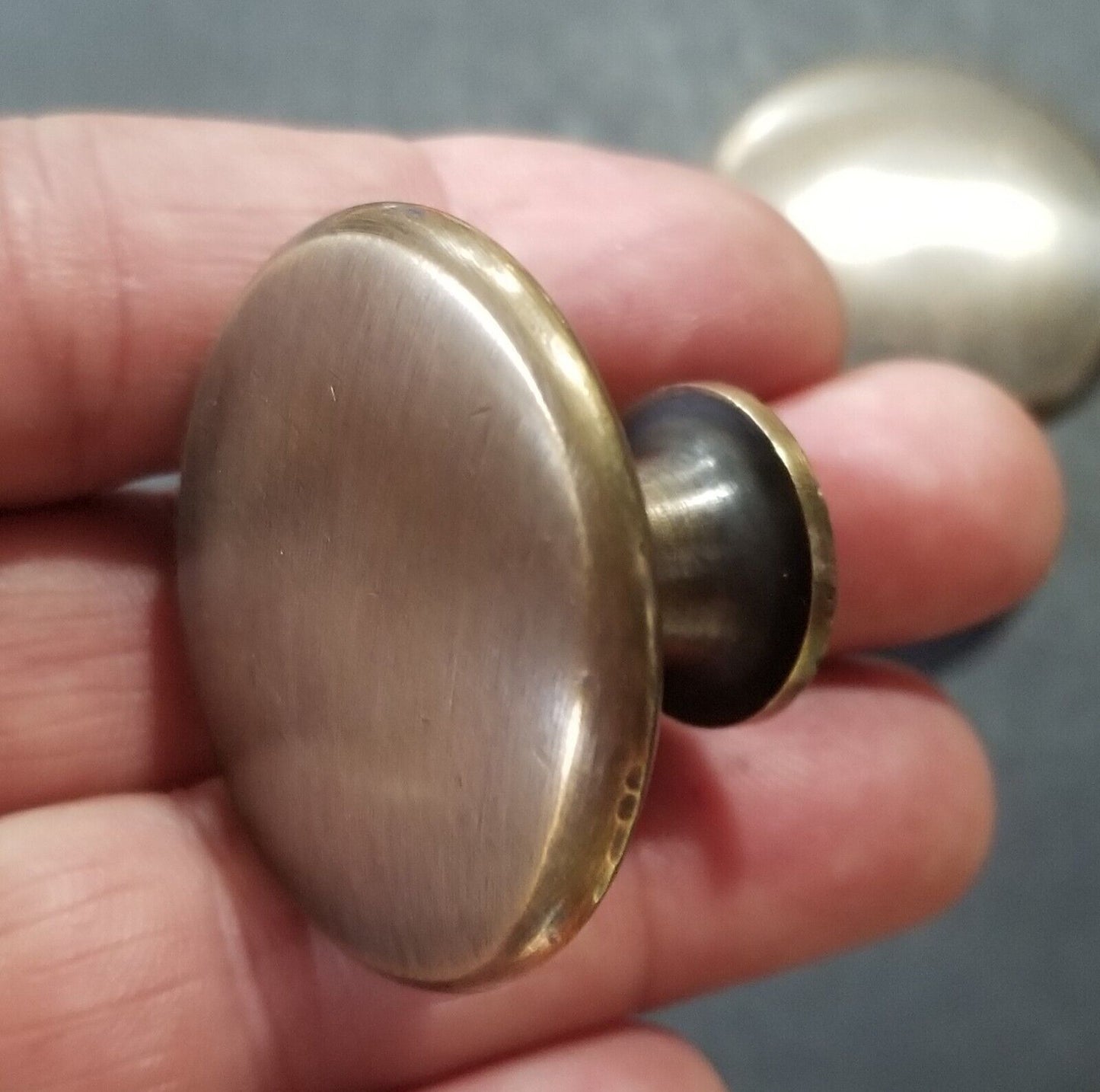 2 x Solid Brass Cabinet Cupboard Drawer Round Knobs Pull Handle 1-3/8" dia. #K27