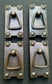 4 Mission Stickley antique style brass vertical ring handles pulls 2 1/2" #H25