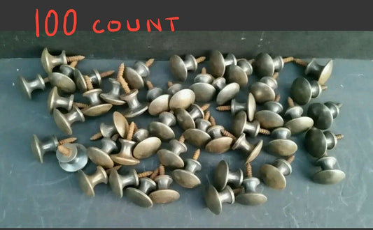 100 Sm.vtg. Antique Style Solid Brass Stacking Barrister Bookcase 5/8" Knobs #K2