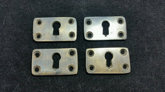 4 vintage antique eschutcheons ornate  size 1-1/4" wide jewelry component #E6