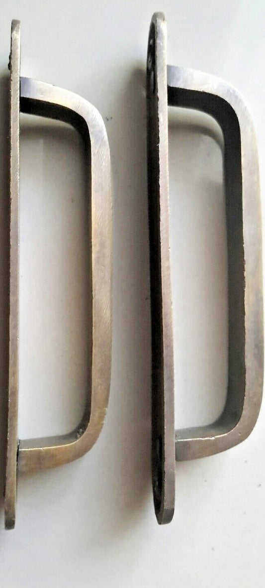 2 Ant. Style Brass Trunk Handles Drawer pulls Cabinet Chest 3-15/16"ctr #P14