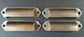 4 Antique Vintage Style Brass File Cabinet, Bin Pull Cup Handles 3-1/8" ctr #A18