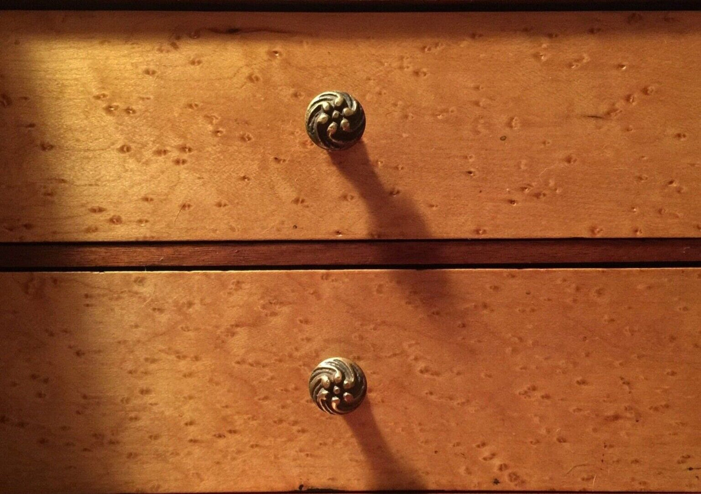 6 Sm solid Brass Floral ornate Stacking Barrister Bookcase 5/8" Knobs Pulls #K14