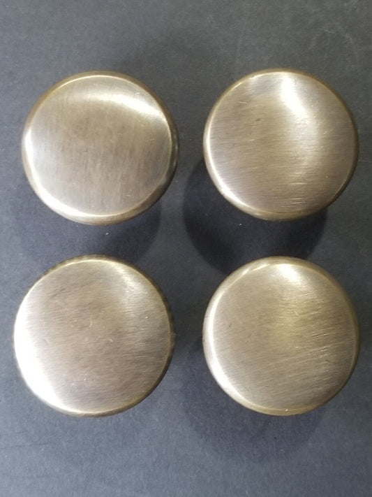 4 x Solid Brass Cabinet Cupboard Drawer Round Knobs Pull Handle 1-3/8" dia. #K27