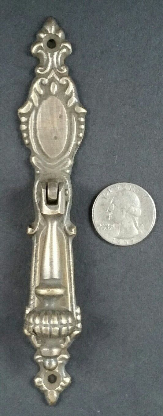 1 x Lg.Ornate Vertical Teardrop Brass Handle Drawer Pulls 5 7/8" #H18