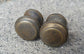 2 Solid Brass SMALL Stacking Barrister Bookcase 1/2"dia Knobs drawer Pulls #K18