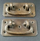 Set of 2 Antique Style TRUNK PULL Drop Handle Trap Door Toolbox 3-1/4" wide #P12