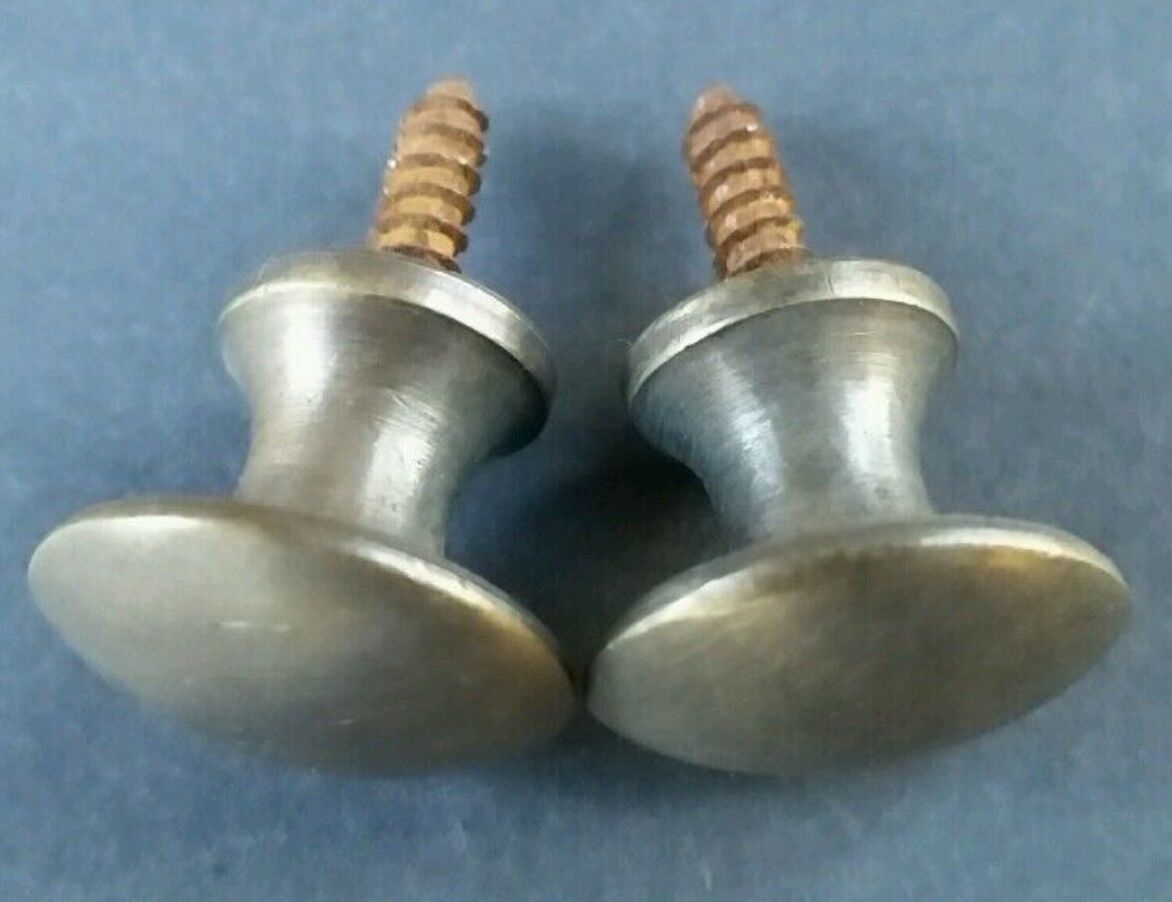10 Solid Brass Stacking Barrister Bookcase Hoosier 3/4" Knobs handles pulls  #K1