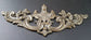 Ant. Vtg. Style FRENCH BRONZE ORMOLU FURNITURE PEDIMENT DECORATION SWAG 8"w #Z34