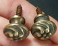 Pair (2) Sm.solid Brass Floral Stacking Barrister Bookcase 5/8" Knobs Pulls #K14