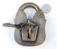 Large 4" PADLOCK Vintage stye old antique Solid Brass with 2 Skeleton Keys #L5