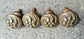 4 Sm solid Brass Floral ornate Stacking Barrister Bookcase 5/8" Knobs Pulls #K14