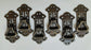 6 Chinese Chippendale style Ornate Brass pendant Handle drawer pulls 2 7/8" #H20