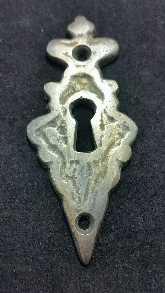 2 vintage antique eschutcheons ornate size 3 3/8" tall jewelry component #E2