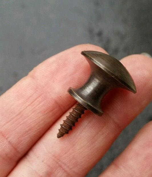 4 Solid Brass Barrister Bookcase 5/8" Round Knobs Handles Stacking Bookcase #K2