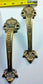 4 x heavy ornate solid brass handles,crown motif .Hand casted,un-laquered #P10