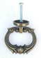 4 Ornate Handles Pulls w Detailed Drop Ring Antique Vintage Style 1-3/4" #H10