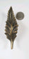 2 brass detailed Organic Leaf Shape cabinet drawer pull handles 4 1/8" #P7