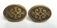 2 Antique Style Ornate Solid Brass Oval Knobs Pulls Cabinet Dresser w bolts #Z14