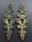 2 Vtg. Antique Style French Eschutcheons Key Hole Cover 4-1/4" jewelry part #E19