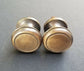 2 Solid Brass Stacking Barrister Bookcase 5/8"dia Knobs drawer Pulls #K26