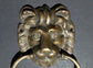Lg. Antique Vintage Style Brass Lion Head Door Knocker, Towel Ring 6-1/2" # D2
