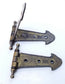 Pair Brass Rustic Hinges Antique Vintage Style Door Trunk Box Chest Lid 6" #Q6