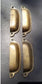 4 Ant Style Solid Brass Apothecary Cup Drawer Bin Pull Handles 3-3/8" cntrs #A19