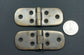 2 x Solid Brass Cabinet or Chest Surface/Butt Hinges w oval ends 3"w #X18