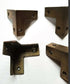 4x Industrial Antique Style Solid Brass Box Chest Corner Bracket, Brace pcs. #X3