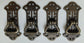 4 Chinese Chippendale style Ornate Brass pendant Handle drawer pulls 2-7/8" #H20