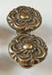 2  Antique Vintage Style French Provincial Brass Floral Knobs Pulls Handles #K19