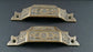 6 Ant. Vtg. Style Brass Victorian Apothecary Bin Pull Handles 3-3/4ctrs 4.5"w#A6