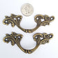 2 brass ornate French Prov. Louis XIV Handles Cabinet Drawer Pull 3-3/4"wide #P5