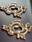 2 Antique Brass French Keyhole Escutcheons Ornate Fancy Keyhole Escutcheon #E15