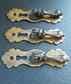 6  Ornate teardrop pendant Brass Handles drawer pulls with key hole 3-3/4"l. #H1