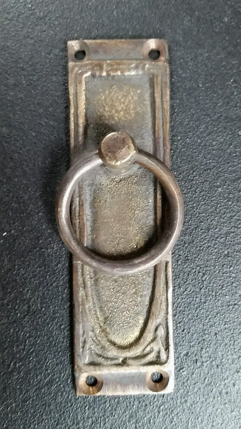 6 Vntage Antique Style Ring Pull Handles Vertical 3-3/8"tall x 1"wide #H36