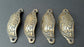 4 Apothecary Drawer Cup Bin Pull Handles 3-1/2"c. Antique Vict. Style Brass #A1