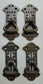 4 Chinese Chippendale style Ornate Brass pendant Handle drawer pulls 2-7/8" #H20