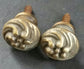 Pair (2) Sm.solid Brass Floral Stacking Barrister Bookcase 5/8" Knobs Pulls #K14