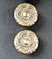 2  Antique Vintage Style French Provincial Brass Floral Knobs Pulls Handles #K19