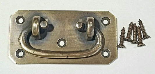 1 x Antique Style TRUNK PULL Drop Handle Trap Door Toolbox 3-1/4" wide #P12