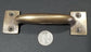 2 x Solid Brass Strong File Drawer Trunk Chest Handles 5-1/4"w (4-1/4"ctr)#P20