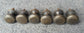 12 x #K18 solid brass small 1/2" round knob with screws in base