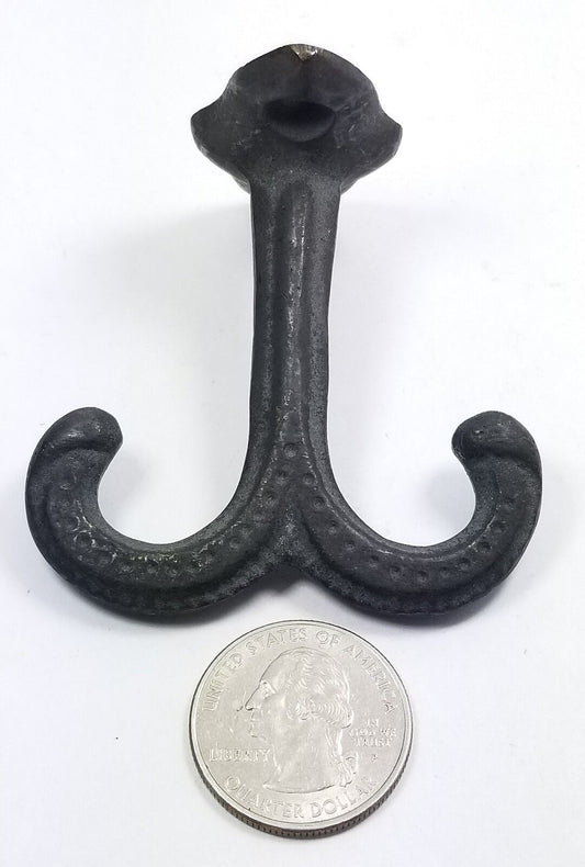 Antique Eastlake Victorian Solid Brass Double Ceiling Birdcage Plant Hook #C20