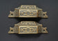2 Antique Vintage Style Brass Victorian Apothecary Bin Pull Handles 4 9/16"w.#A6