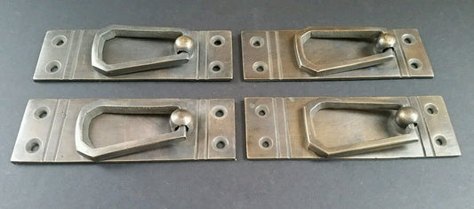4 Arts and Crafts Mission brass handle pull hardware antique style 3 3/8" #H34