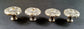 4 Antique Vintage Style French Provincial Brass Floral Knobs Pulls Handles #K19