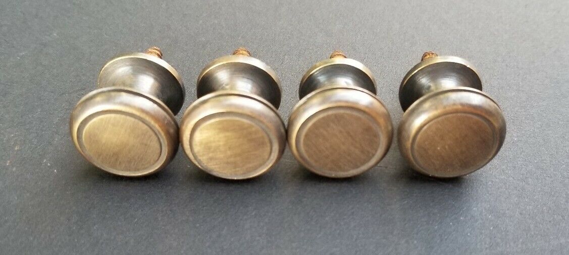4 Solid Brass Stacking Barrister Bookcase 5/8"dia Knobs drawer Pulls #K26